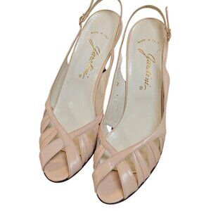 Garolini Women's Vintage Beige Shoes Size 8.5 N  Leather